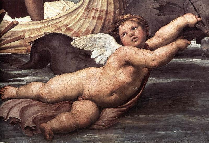 RAFFAELLO Sanzio The Triumph of Galatea (detail) oil painting image
